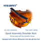 STRADPET Quick Assembly Shoulder Rest with Silicone Minisucker Anti-slip-off Grip Feet-Silicone Rest with non-Foldable Clamps