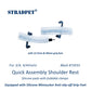 STRADPET Quick Assembly Shoulder Rest with Silicone Minisucker Anti-slip-off Grip Feet(Patent)-Silicone Rest with Foldable Clamps