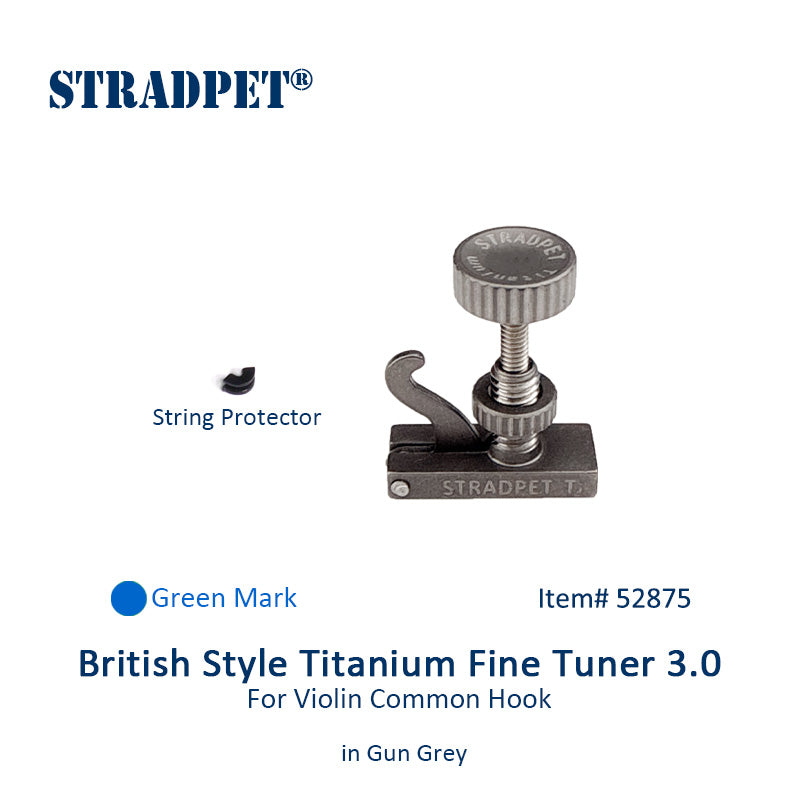 STRADPET 영국 스타일 티타늄 파인튜너, 바이올린 액세서리, 4/4, 일반 후크 
