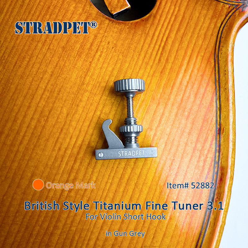 STRADPET 영국 스타일 티타늄 FineTuner, 특수 합금 볼트, 바이올린 제작자용 짧은 후크 
