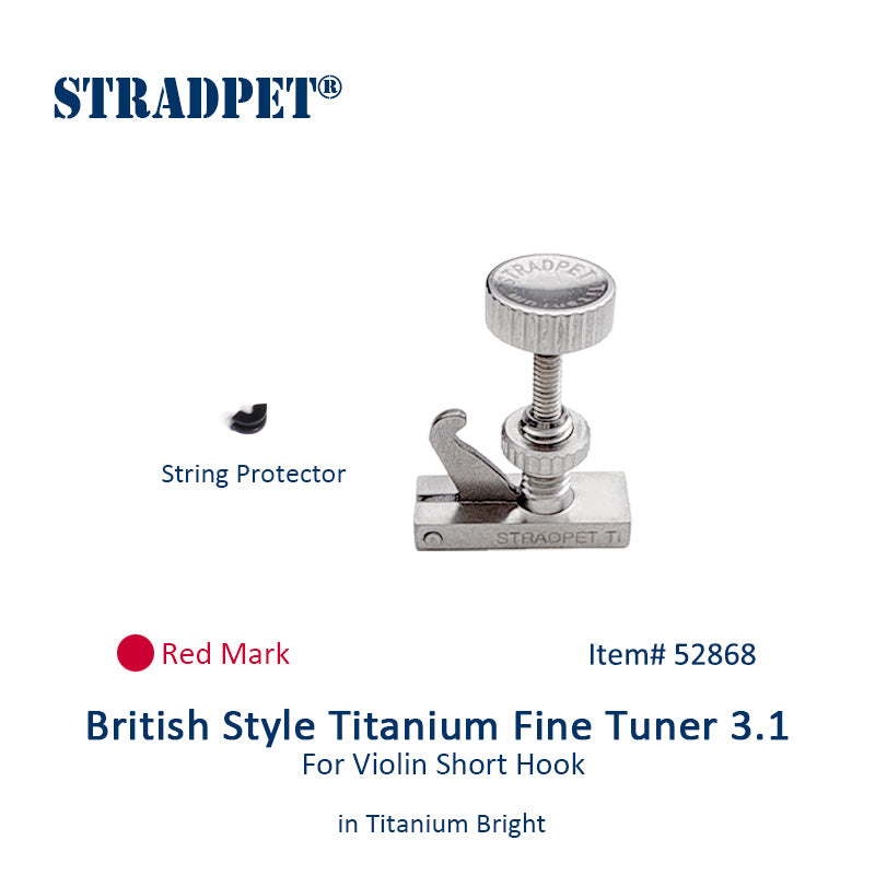 STRADPET 영국 스타일 티타늄 FineTuner, 특수 합금 볼트, 바이올린 제작자용 짧은 후크 