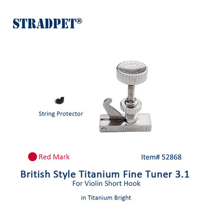 STRADPET 영국 스타일 티타늄 FineTuner, 특수 합금 볼트, 바이올린 제작자용 짧은 후크 