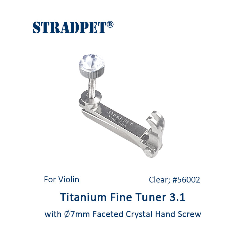 Titanium Fine Tuner 3.1 with ⌀7mm Faceted Crystal Hand Screw