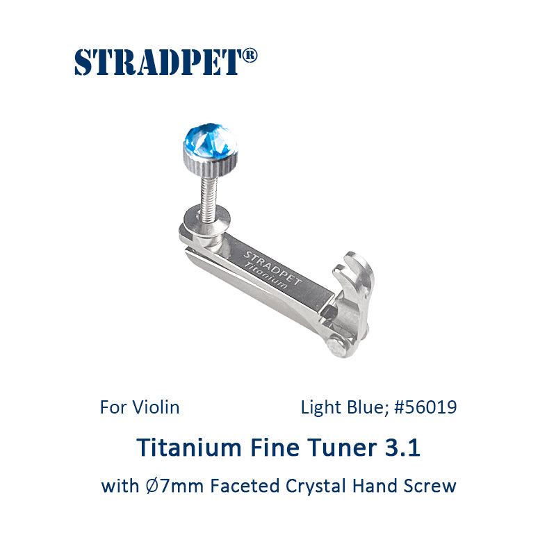 Titanium Fine Tuner 3.1 with ⌀7mm Faceted Crystal Hand Screw