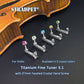 Titanium Fine Tuner 3.1 with ⌀7mm Faceted Crystal Hand Screw