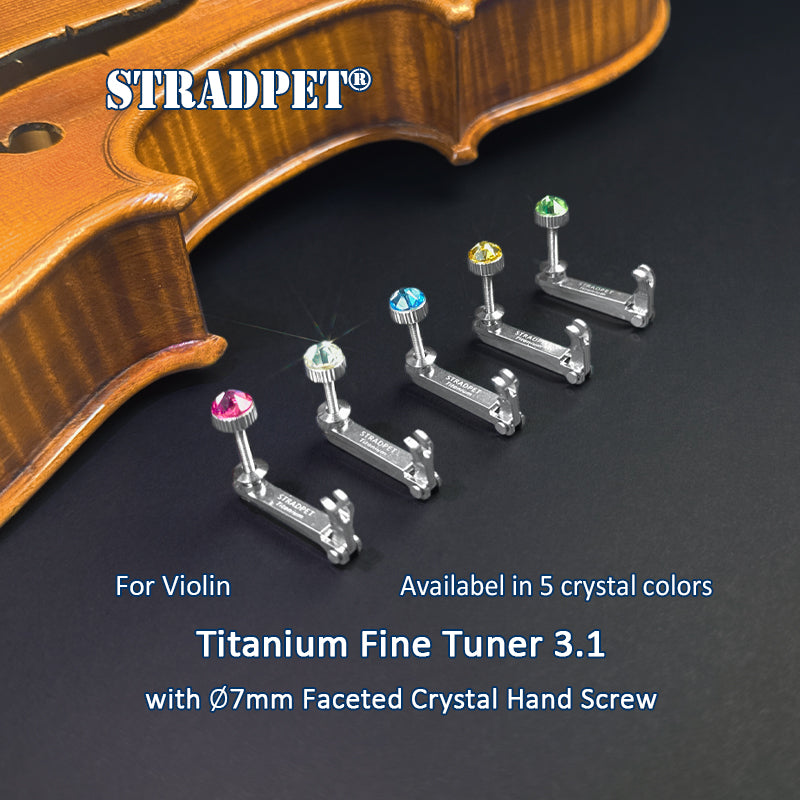 Titanium Fine Tuner 3.1 with ⌀7mm Faceted Crystal Hand Screw