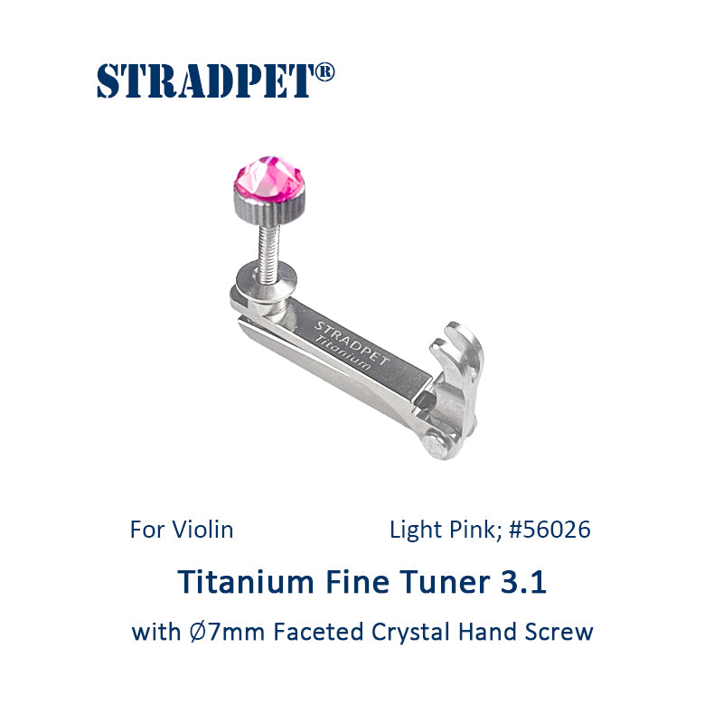 Titanium Fine Tuner 3.1 with ⌀7mm Faceted Crystal Hand Screw