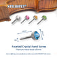 Titanium Fine Tuner 3.1 with ⌀7mm Faceted Crystal Hand Screw