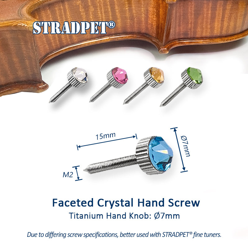 Titanium Fine Tuner 3.1 with ⌀7mm Faceted Crystal Hand Screw