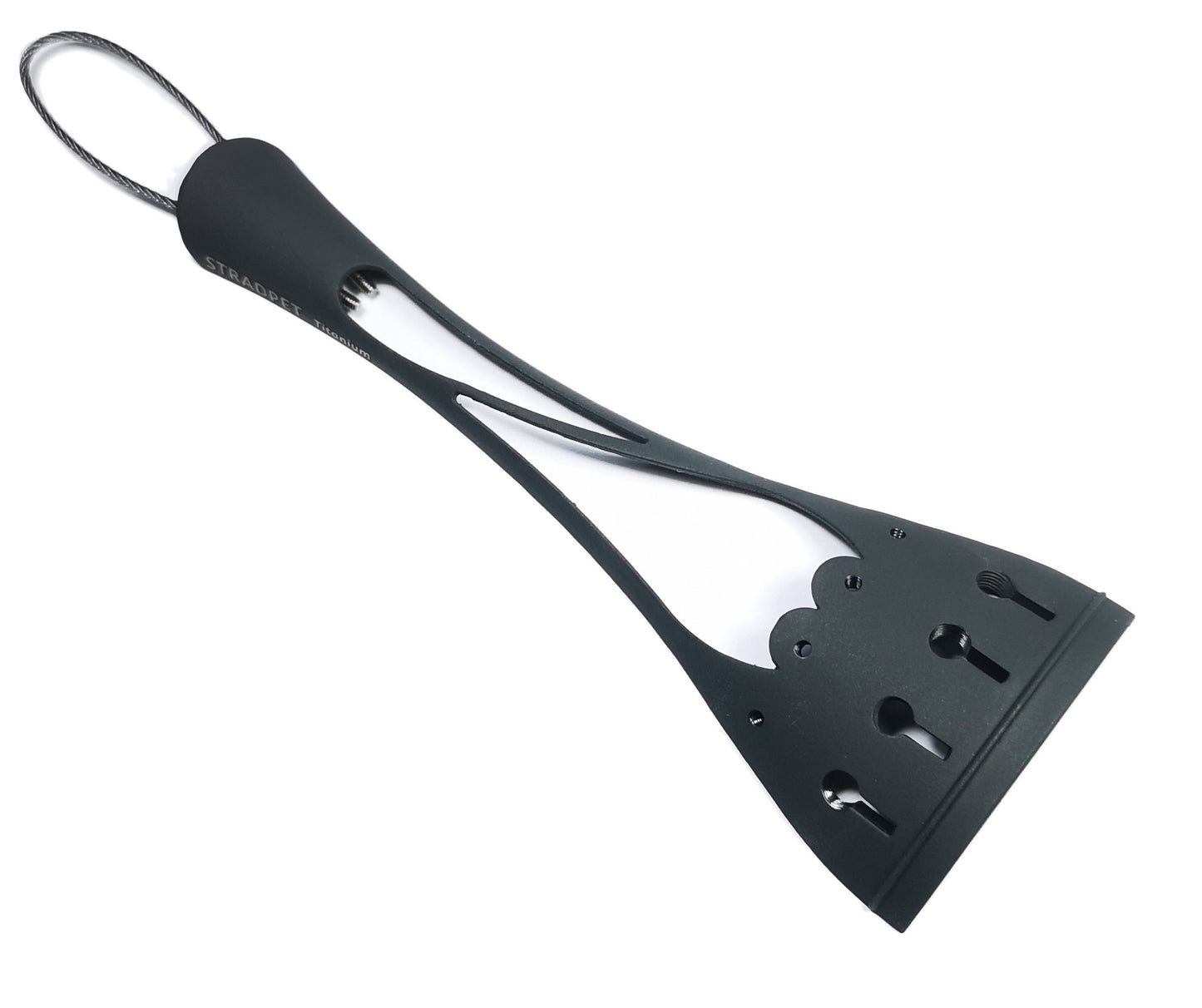 STRADPET Tulip Type Titanium Tailpiece set with Tailgut Pro with or without Titanium Lever Built-in Fine Tuners