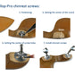 STRADPET Titanium SCALLOP-Pro Chinrest Screws for Violin, Chinrest Clamps in Titanium Bright