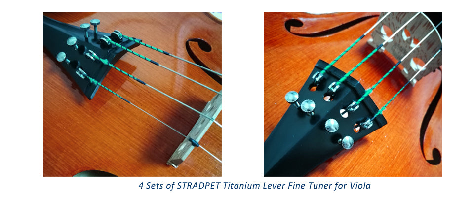 STRADPET Titanium Built-in Lever Fine Tuner for Viola, Viola Accessories