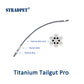 STRADPET Titanium Tailgut Pro with Titanium Screws, Flexible/Softer, Violin Accessories