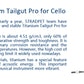 STRADPET Titanium Tailgut Pro for Cello with Titanium Screws, Flexible/Softer, Cello Accessories