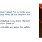 STRADPET Titanium Tailgut Pro for Cello with Titanium Screws, Flexible/Softer, Cello Accessories