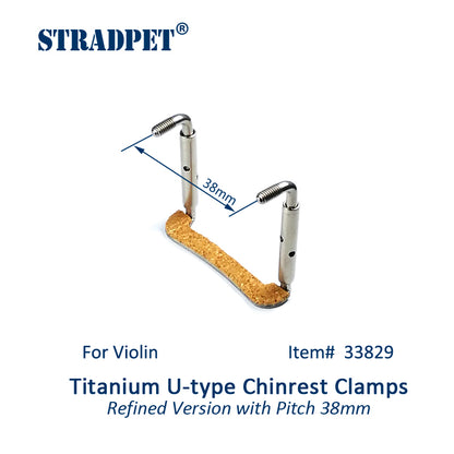 STRADPET Titanium U-Type Chinrest Clamps Refine version, Violin Accessories