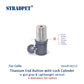 STRADPET Cello 티타늄 엔드 버튼 및 잠금 실린더(직경 10mm 엔드핀용) Gun Gray 