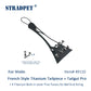 STRADPET French Style Titanium Tailpiece Set for violin with Titanium tailgut Pro, Optional with or without fine tuners