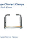 STRADPET Titanium U-Type Chinrest Clamps in width 42mm for Viola, Refine version