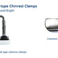 STRADPET Titanium Chinrest Clamps, Hook Type, for Violin, 4/4,4/3 (Refine Version)