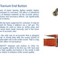 STRADPET Titanium End Button, Solid type for Violin and Viola