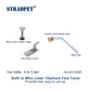STRADPET Cello Built in Mini-Lever Titanium Fine Tuners Set, 4 in 1, Cello accessories